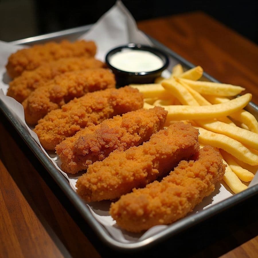 Chicken Strips & Fries (10 Pcs)