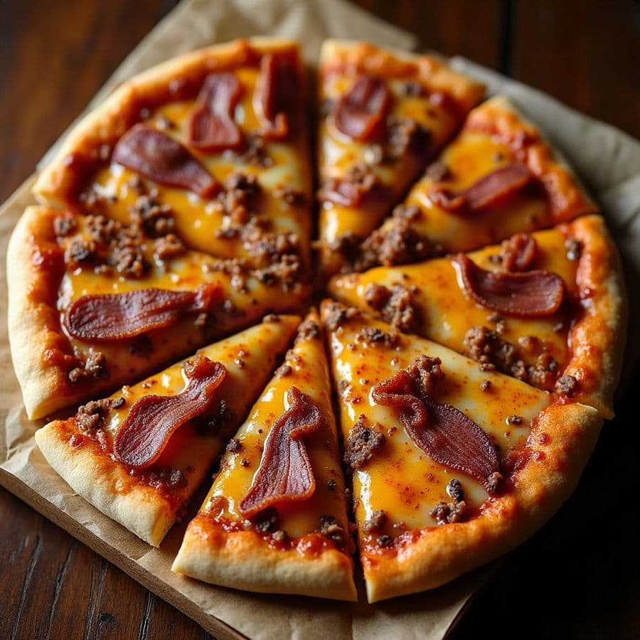 14" Large Bacon Cheeseburger Pizza