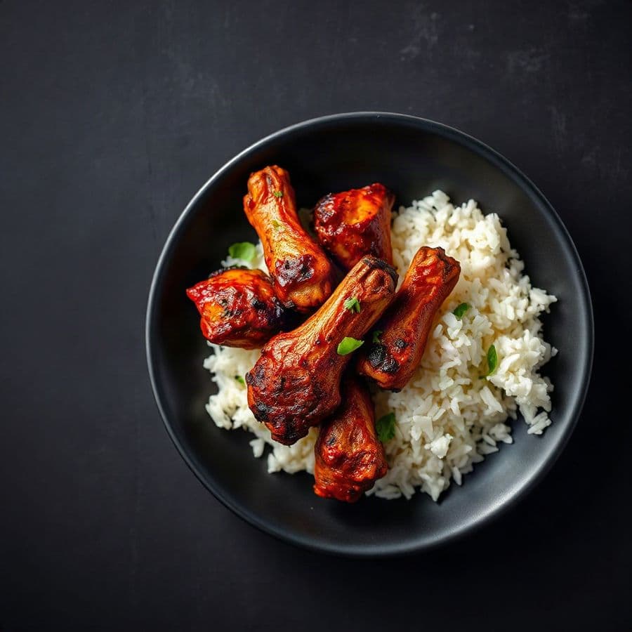 Tandoori Chicken Wings with Basmati Rice